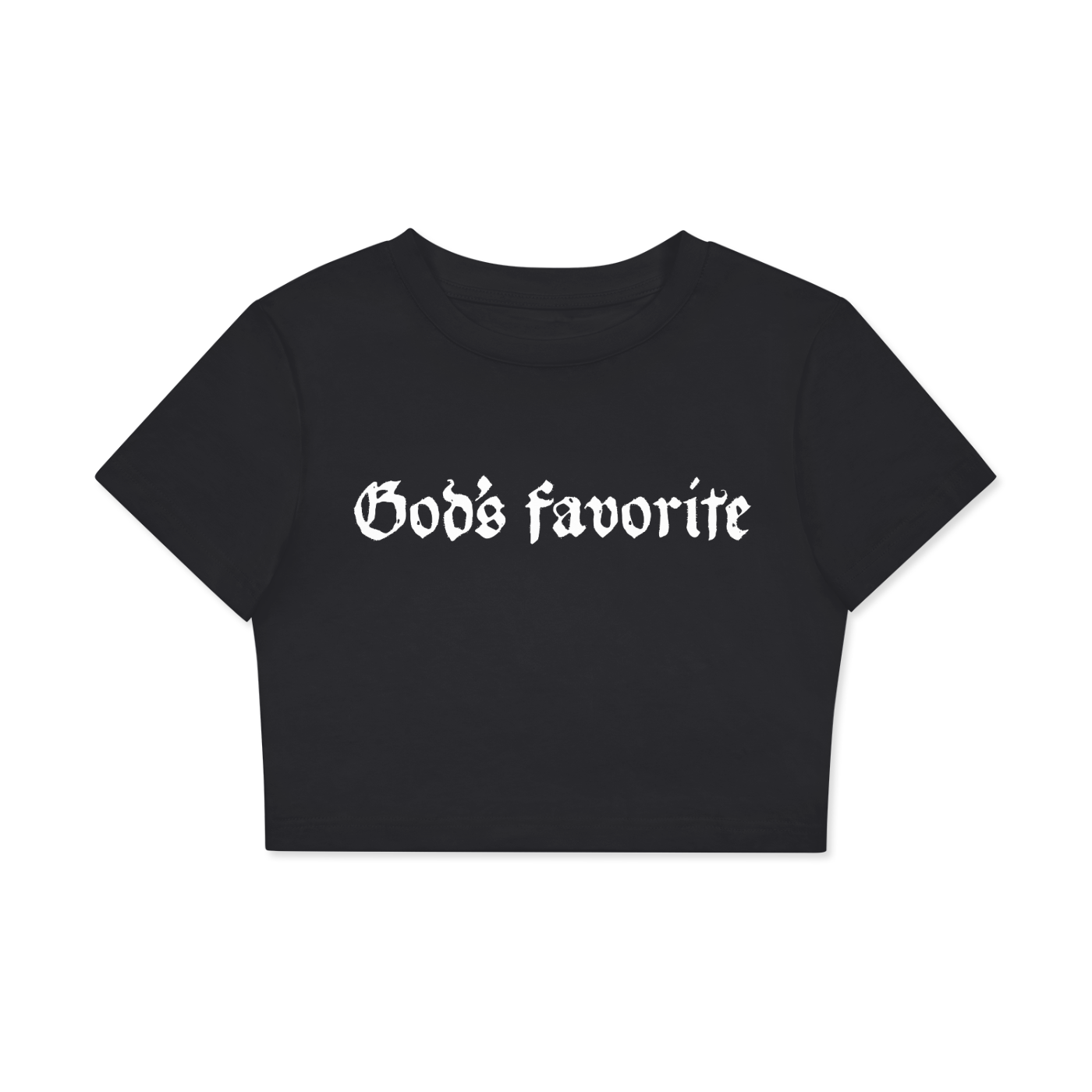 God's Favorite Black Crop Top