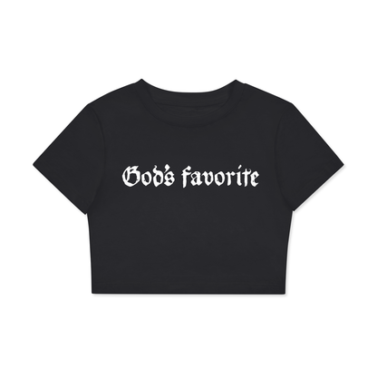 God's Favorite Black Crop Top