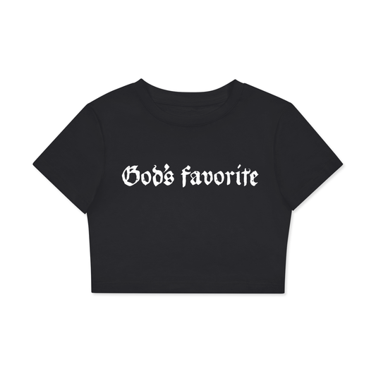 God's Favorite Black Crop Top